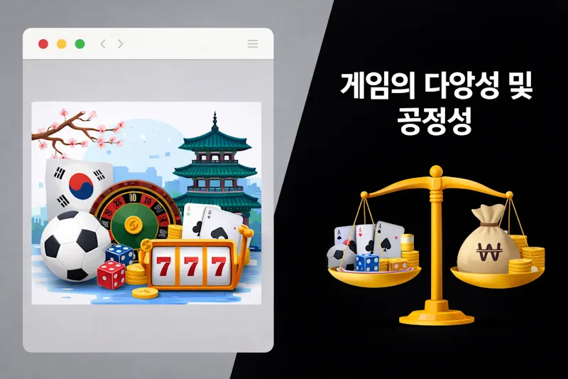 게임의 다양성 및 공정성