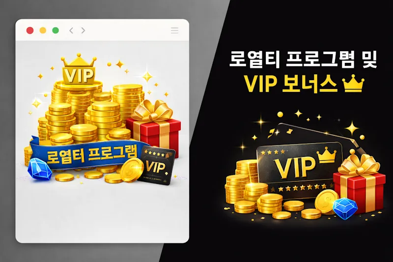 로열티 프로그램 및 VIP 보너스 👑