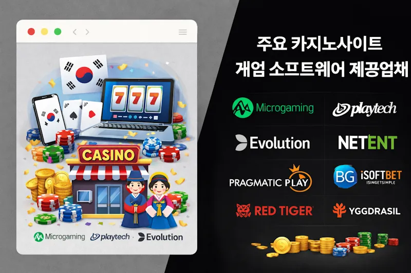 주요 카지노사이트 게임 소프트웨어 제공업체